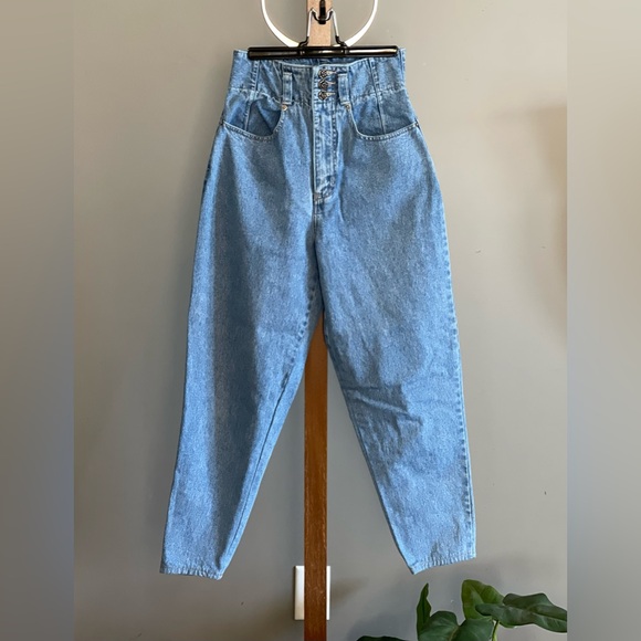 80’s/90’s PEPE JEANS, Denim High-Waisted, Baggy, Tapered Jeans -Women’s Size 24” - Picture 3 of 11